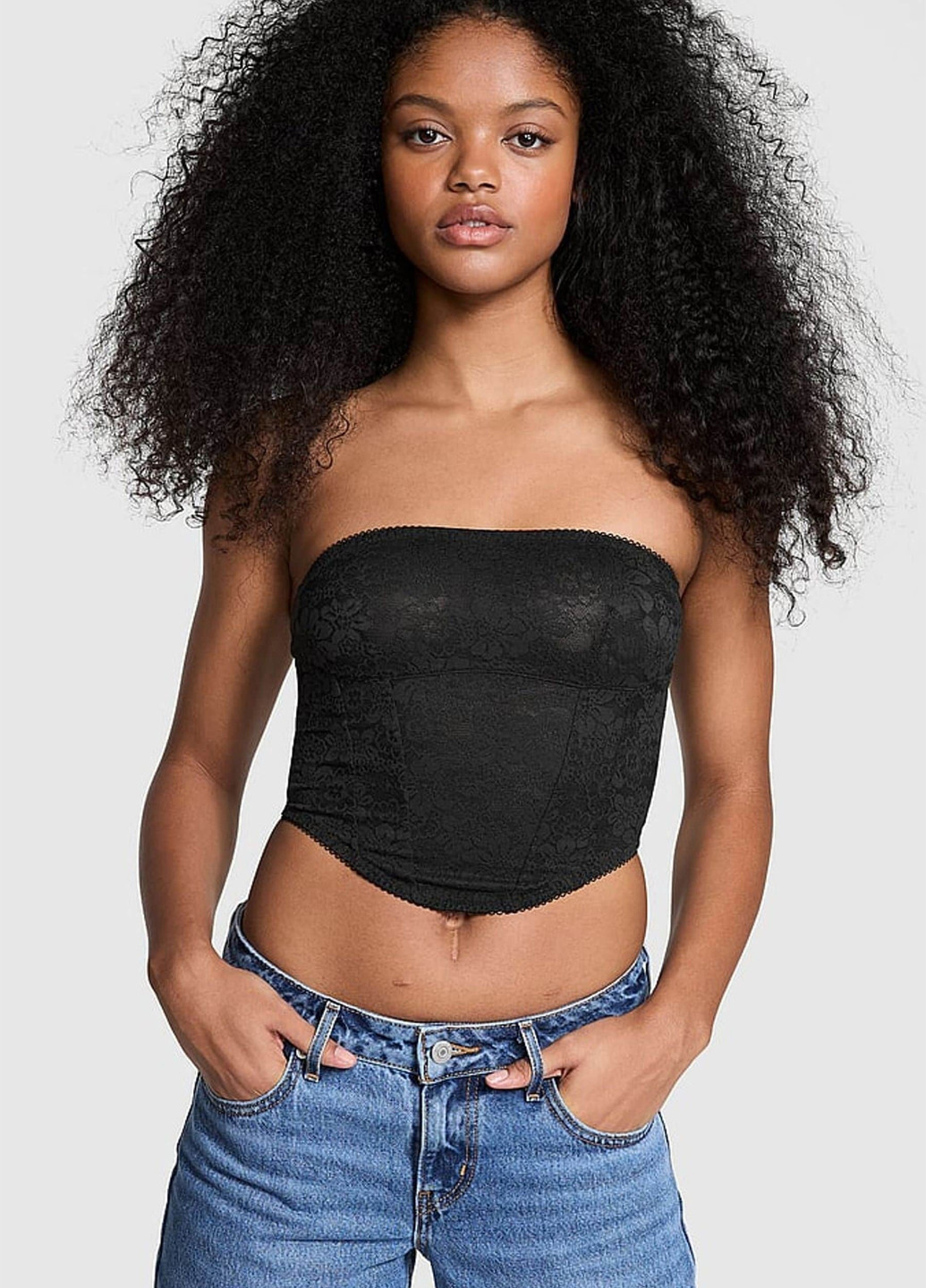 Чорний демісезонний комплект (бюстгальтер, трусики) Victoria's Secret