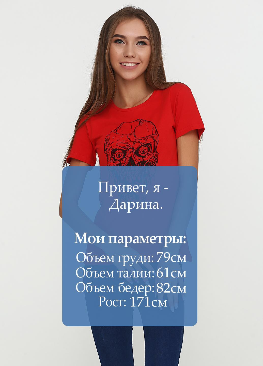Красная летняя футболка Tryapos