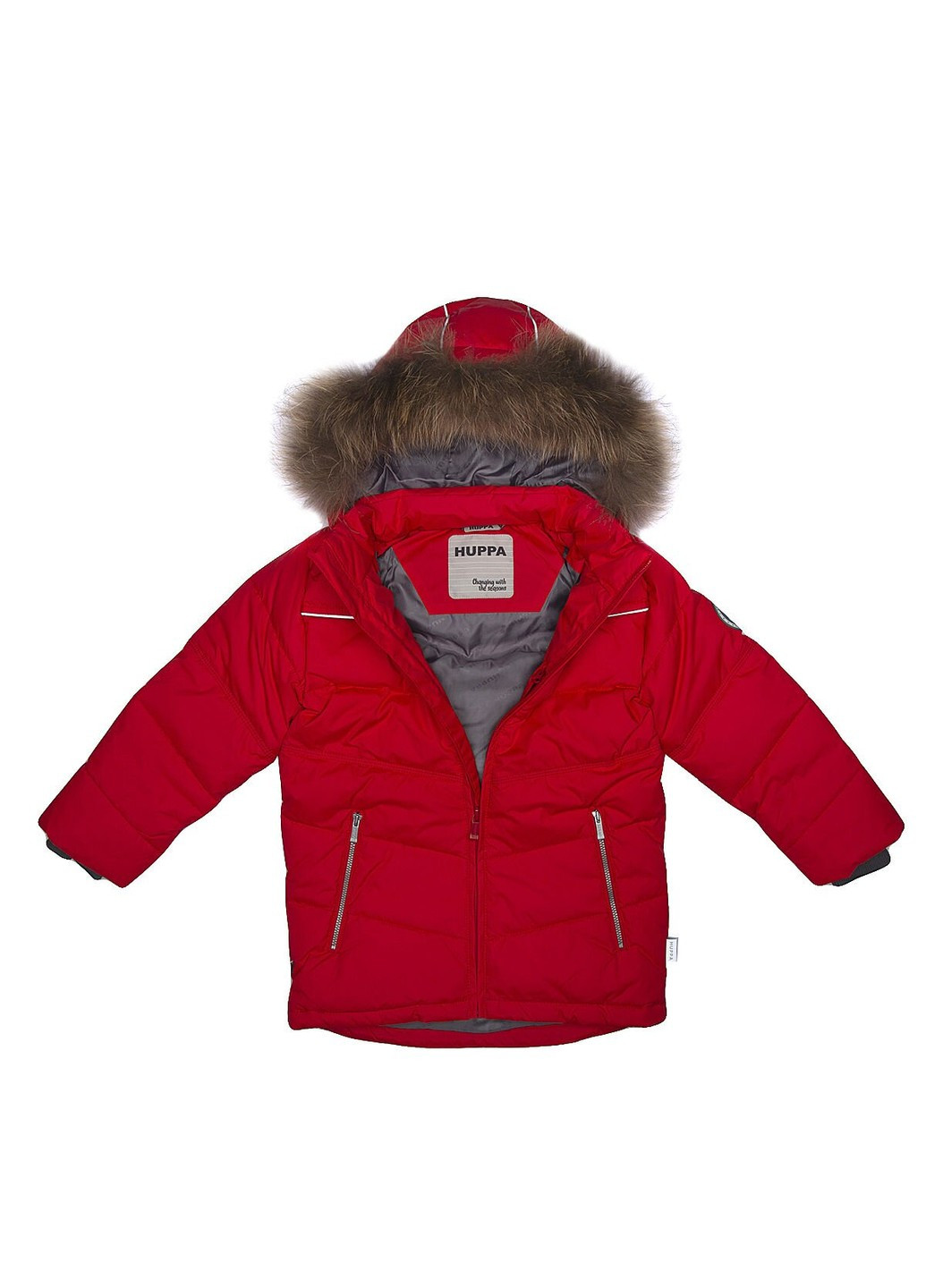 Красная зимняя куртка-пуховик moody 1 Huppa