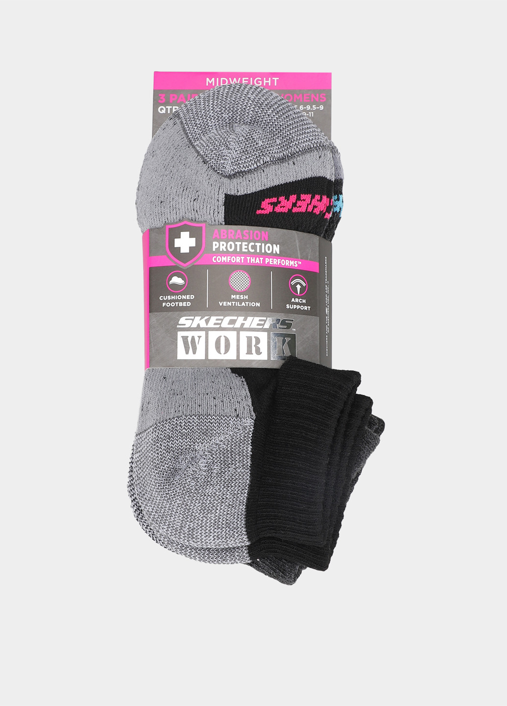 Комбинированные носки (3 пары) Skechers колор бблои (325233166)