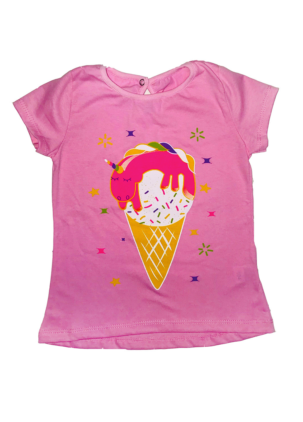 Розовая летняя футболка с коротким рукавом AV Style