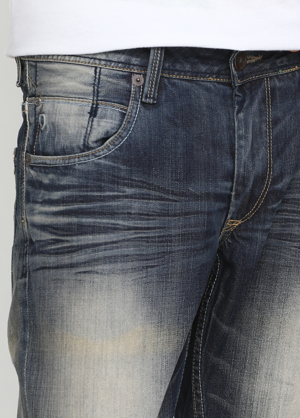 Темно-синие демисезонные со средней талией джинсы Garcia