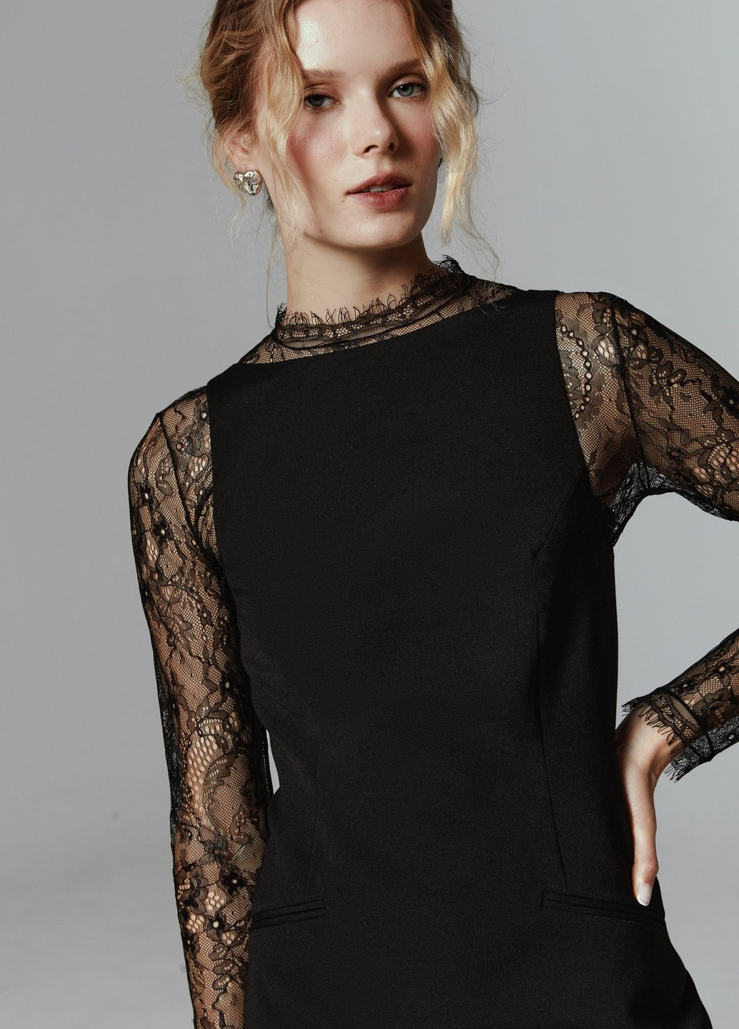 Чорна вечірня сукня (2 шт.) силуетна Gepur однотонна