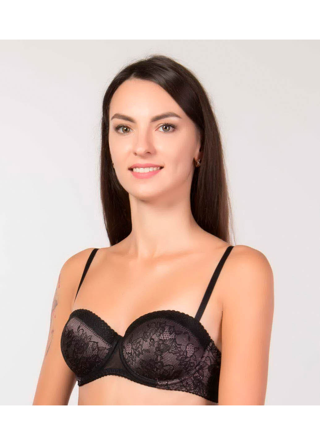 Чёрный бюстгальтер Elita