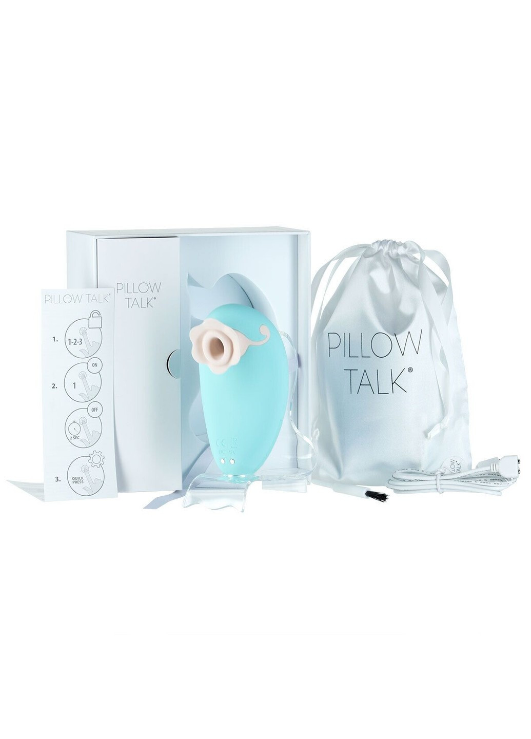 Роскошный вакуумный клиторальный стимулятор - Dreamy Teal с кристаллом Swarovski Pillow Talk (254737981)