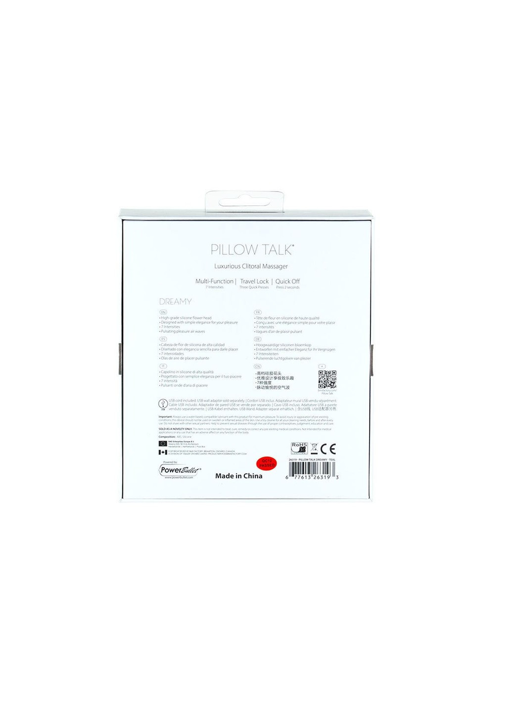 Роскошный вакуумный клиторальный стимулятор - Dreamy Teal с кристаллом Swarovski Pillow Talk (254737981)