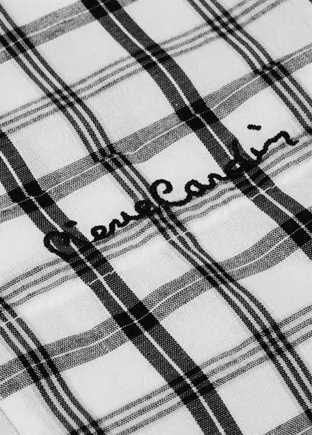 Белая кэжуал рубашка в клетку Pierre Cardin с коротким рукавом