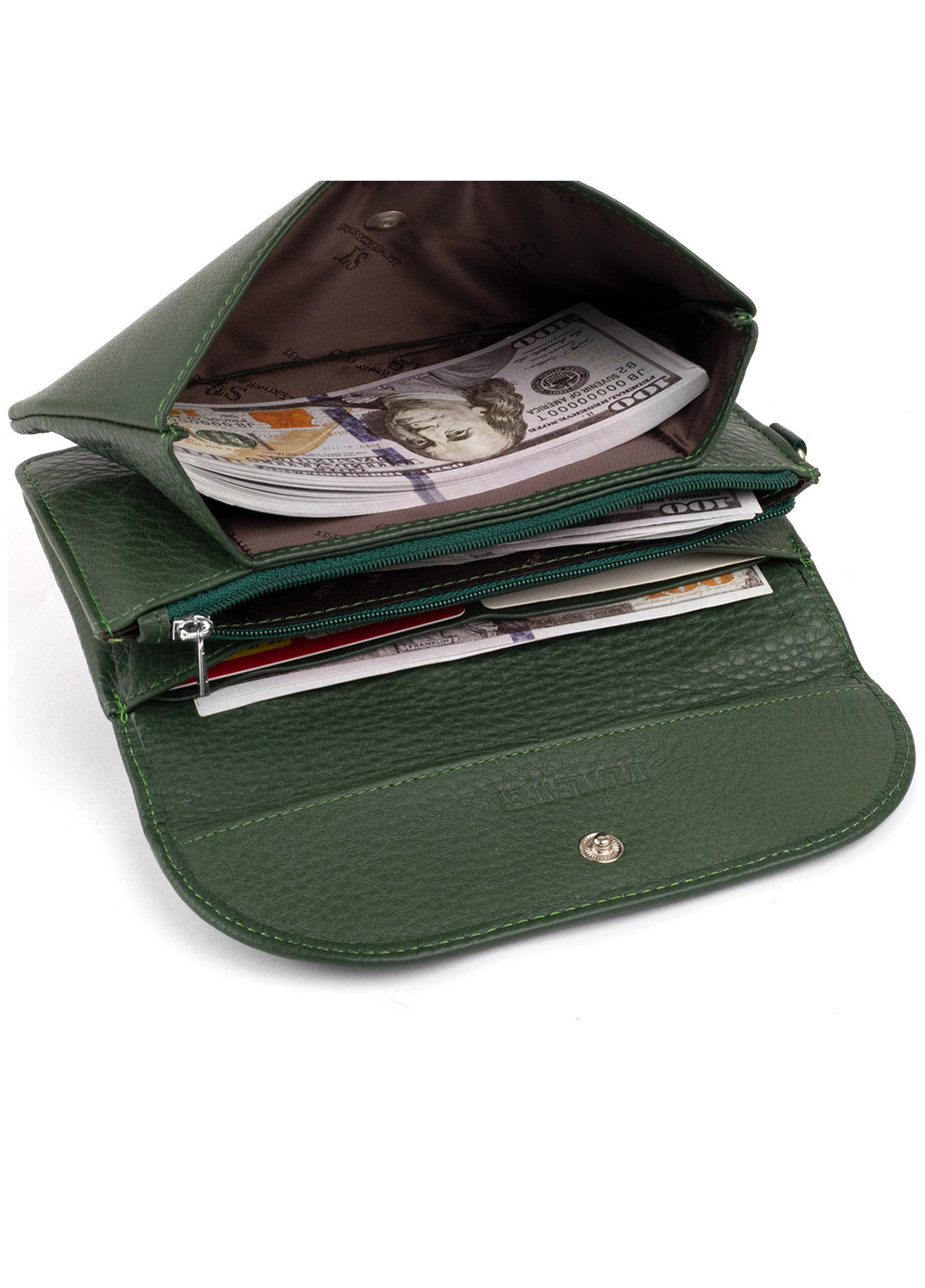 Женский кожаный кошелек-клатч 19х9,5х2,5 см st leather (252127024)