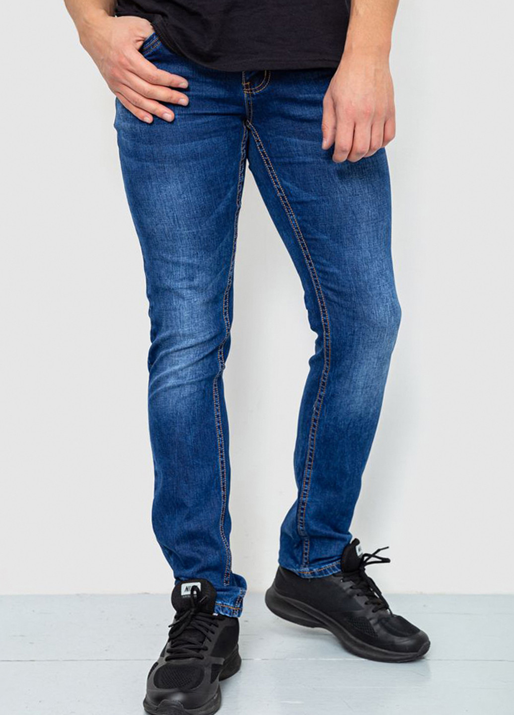 Синие демисезонные слим джинсы Ager