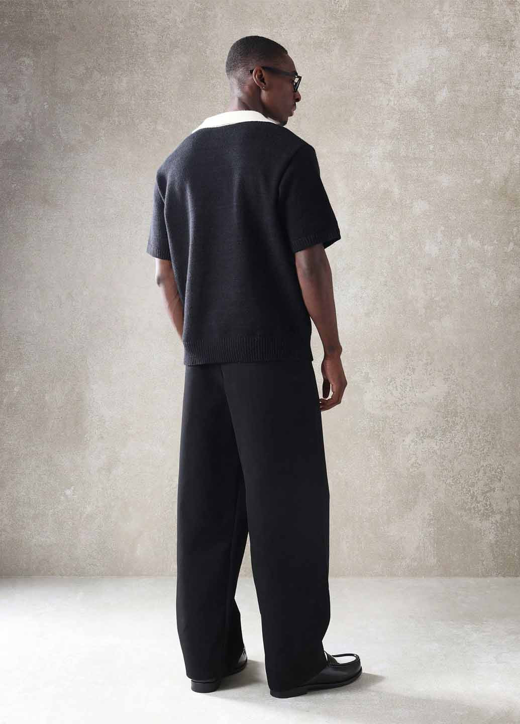 Черно-белый демисезонный пуловер пуловер SHEIN