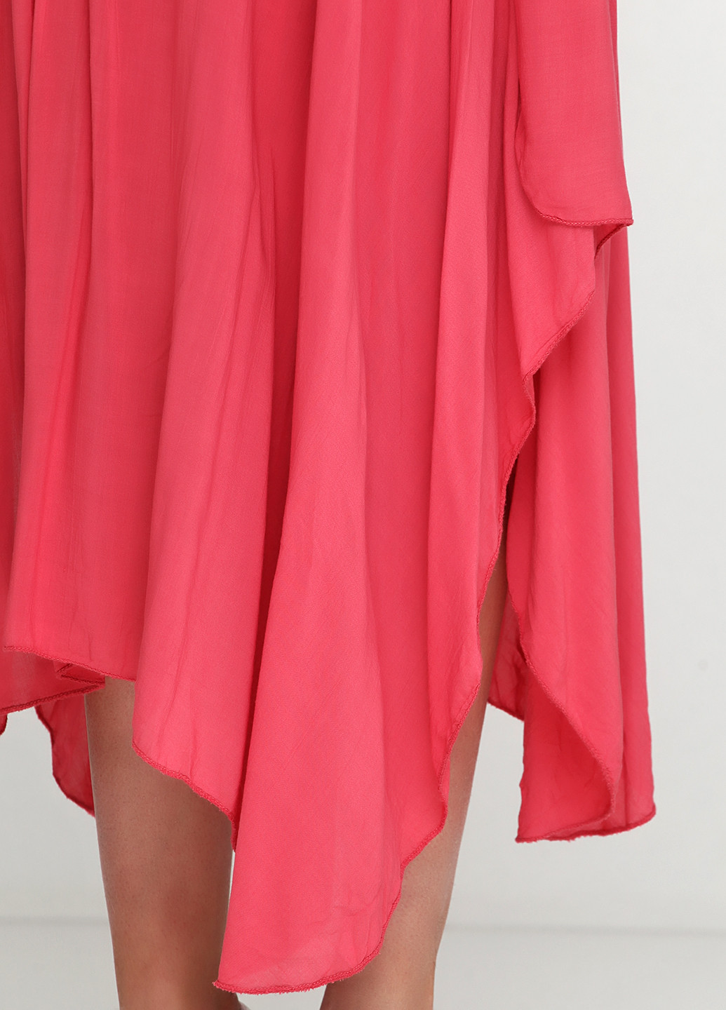 Розовая кэжуал однотонная юбка Moda миди