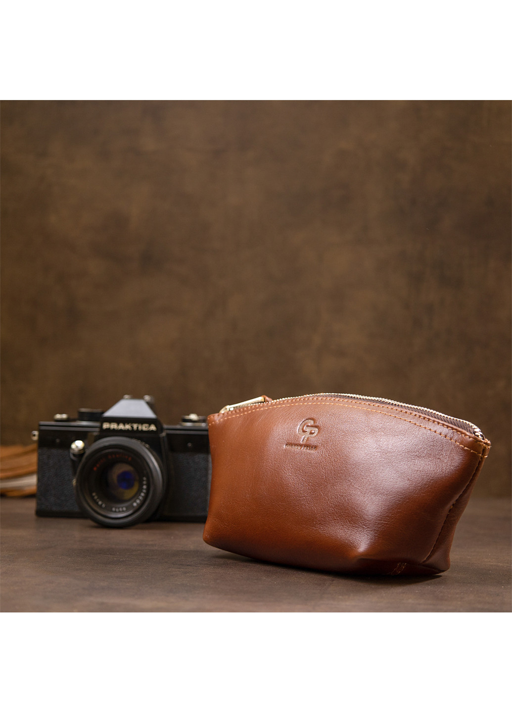 Жіноча шкіряна косметичка 23х10х7 см Grande Pelle (252417279)