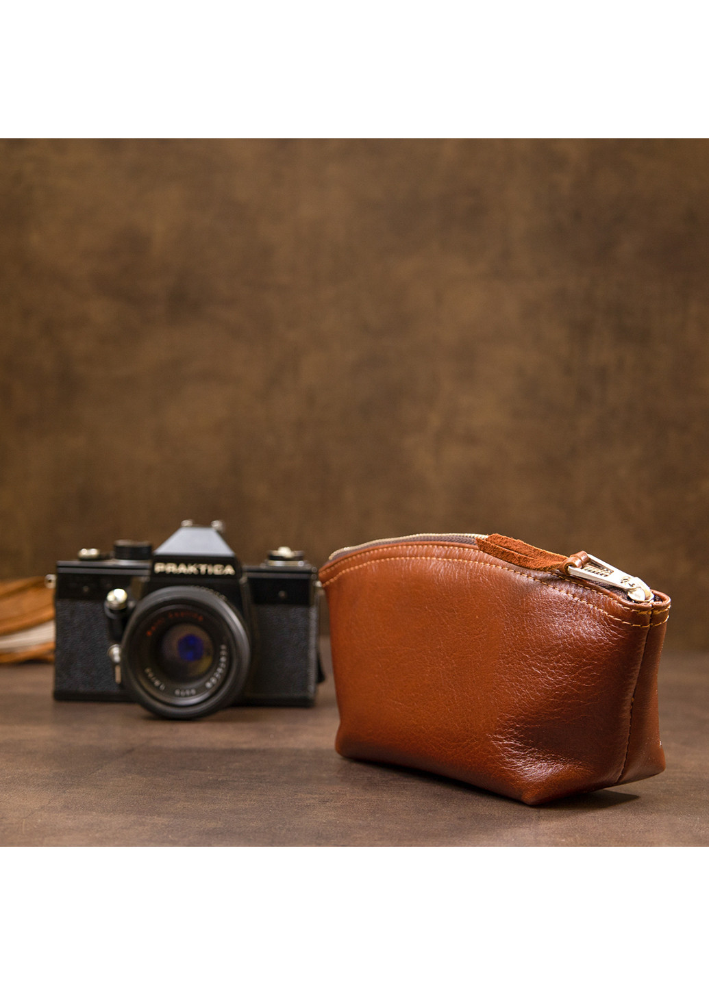 Жіноча шкіряна косметичка 23х10х7 см Grande Pelle (252417279)