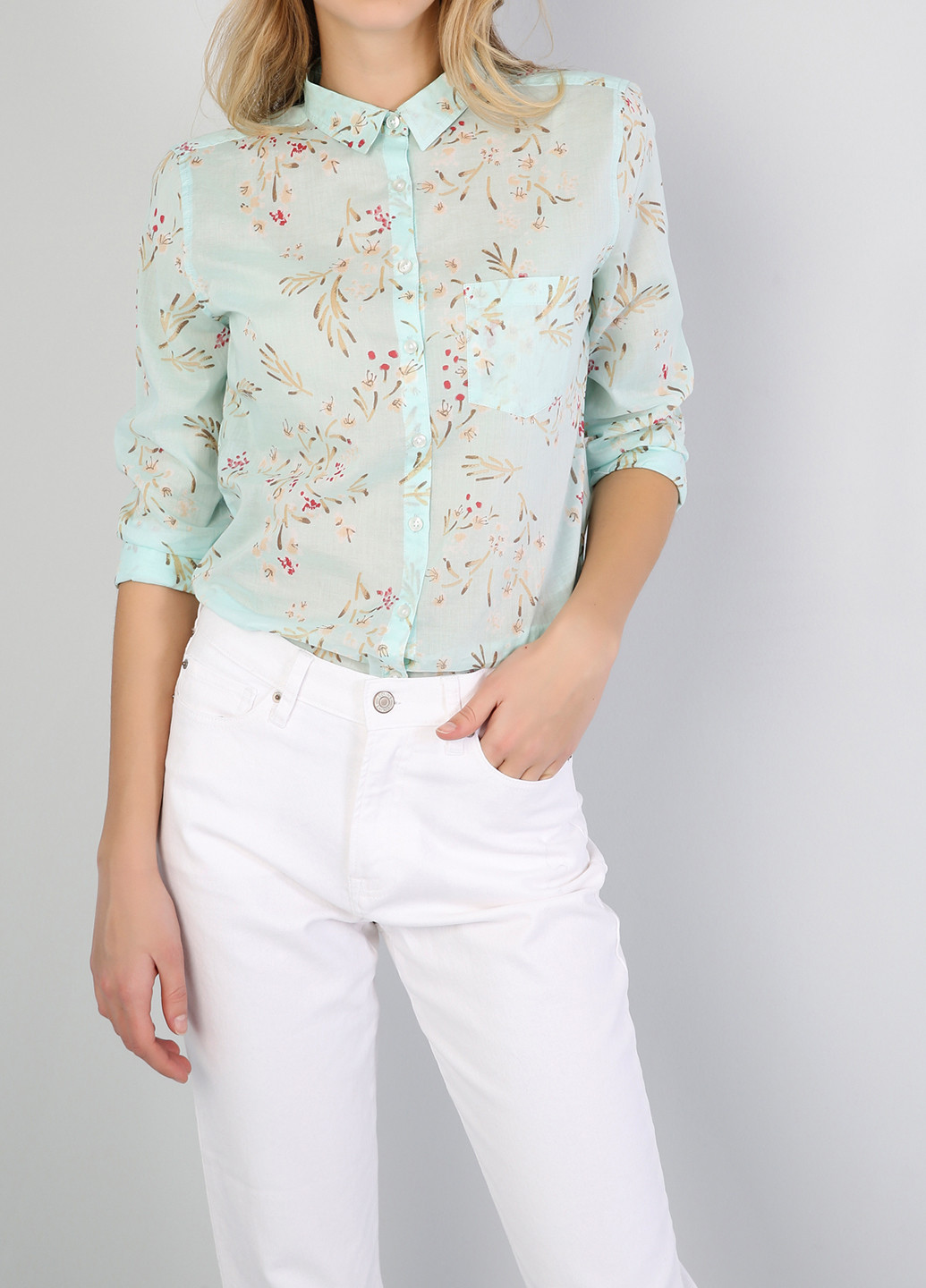 Мятная блуза Colin's