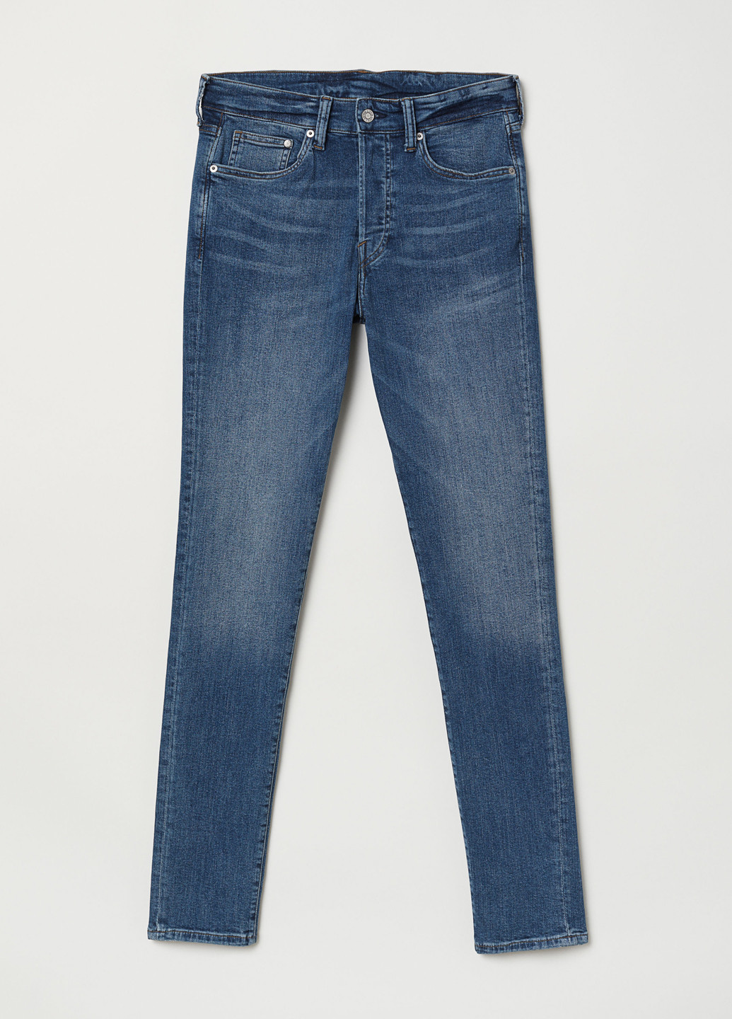 Синие демисезонные зауженные джинсы H&M