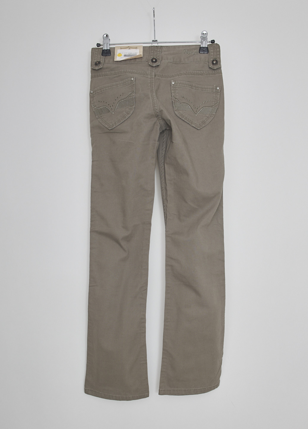 Темно-бежевые джинсовые демисезонные со средней талией брюки Pepe Jeans