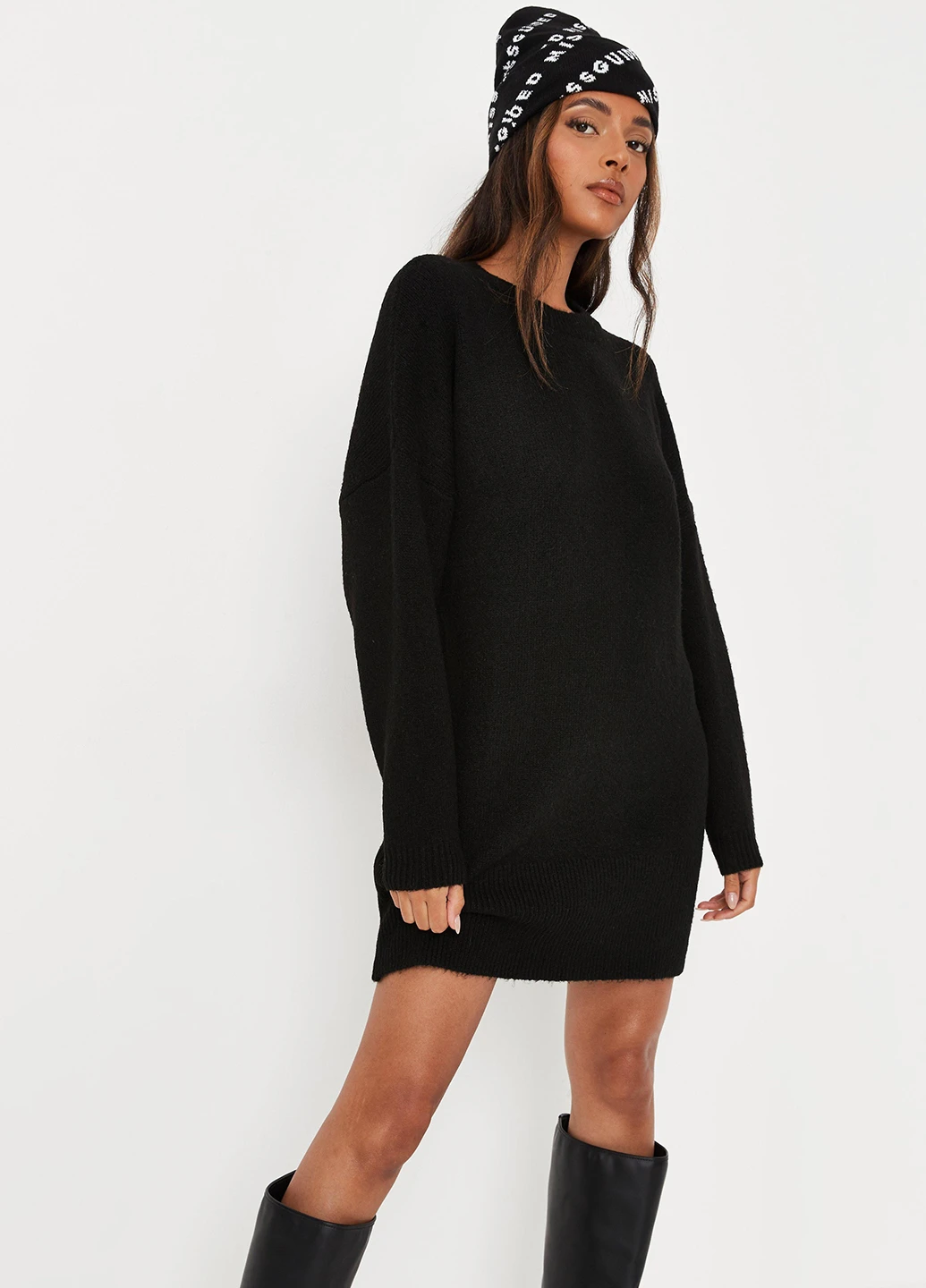 Чорна кежуал сукня сукня светр Missguided однотонна