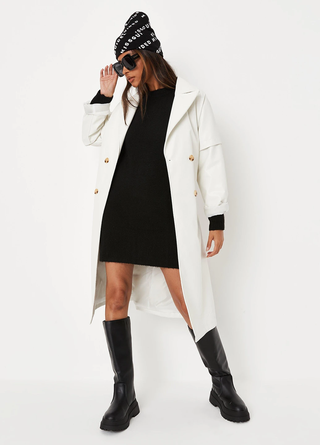 Чорна кежуал сукня сукня светр Missguided однотонна