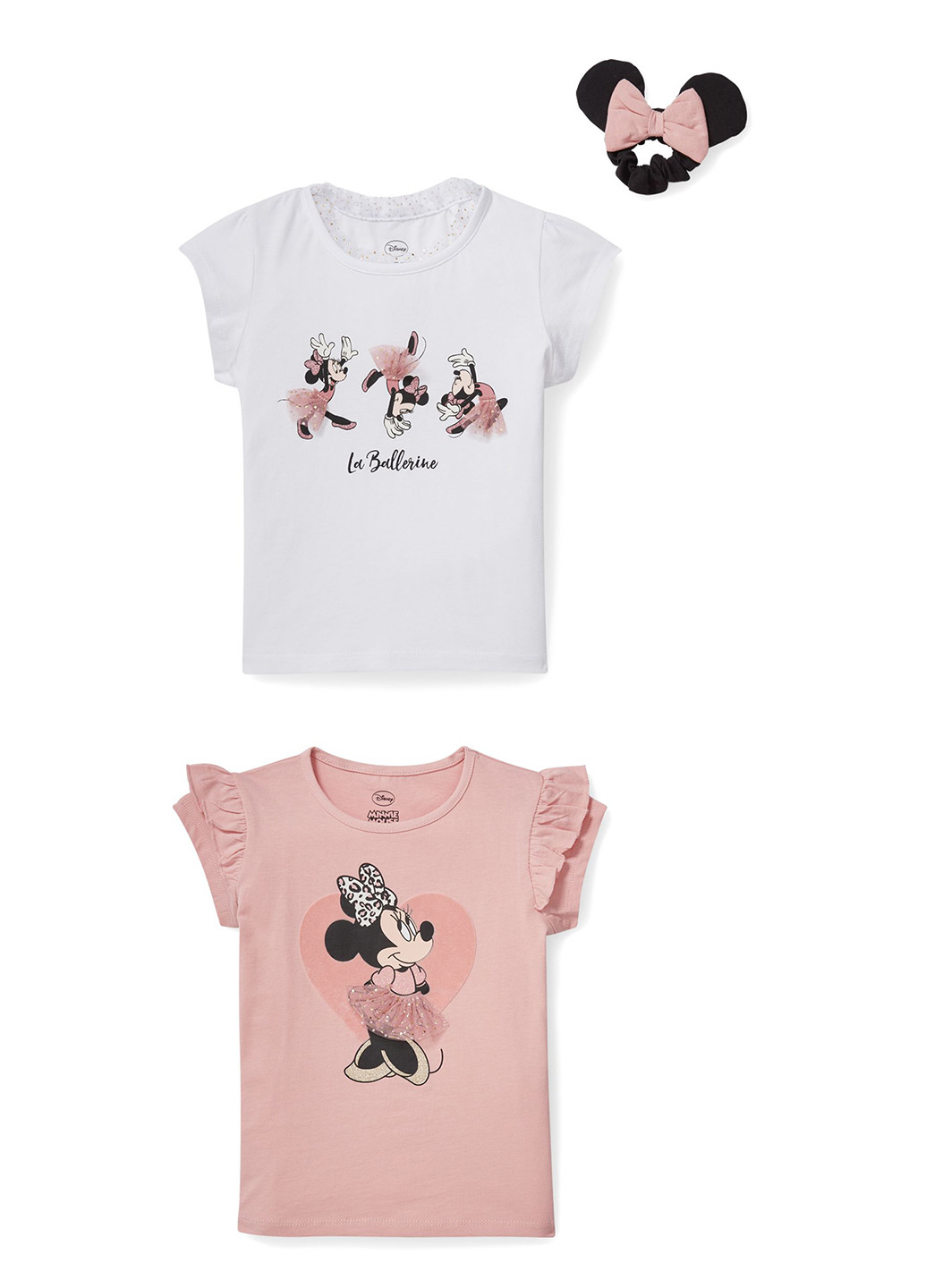 Розовый летний комплект (футболка, резинка) C&A