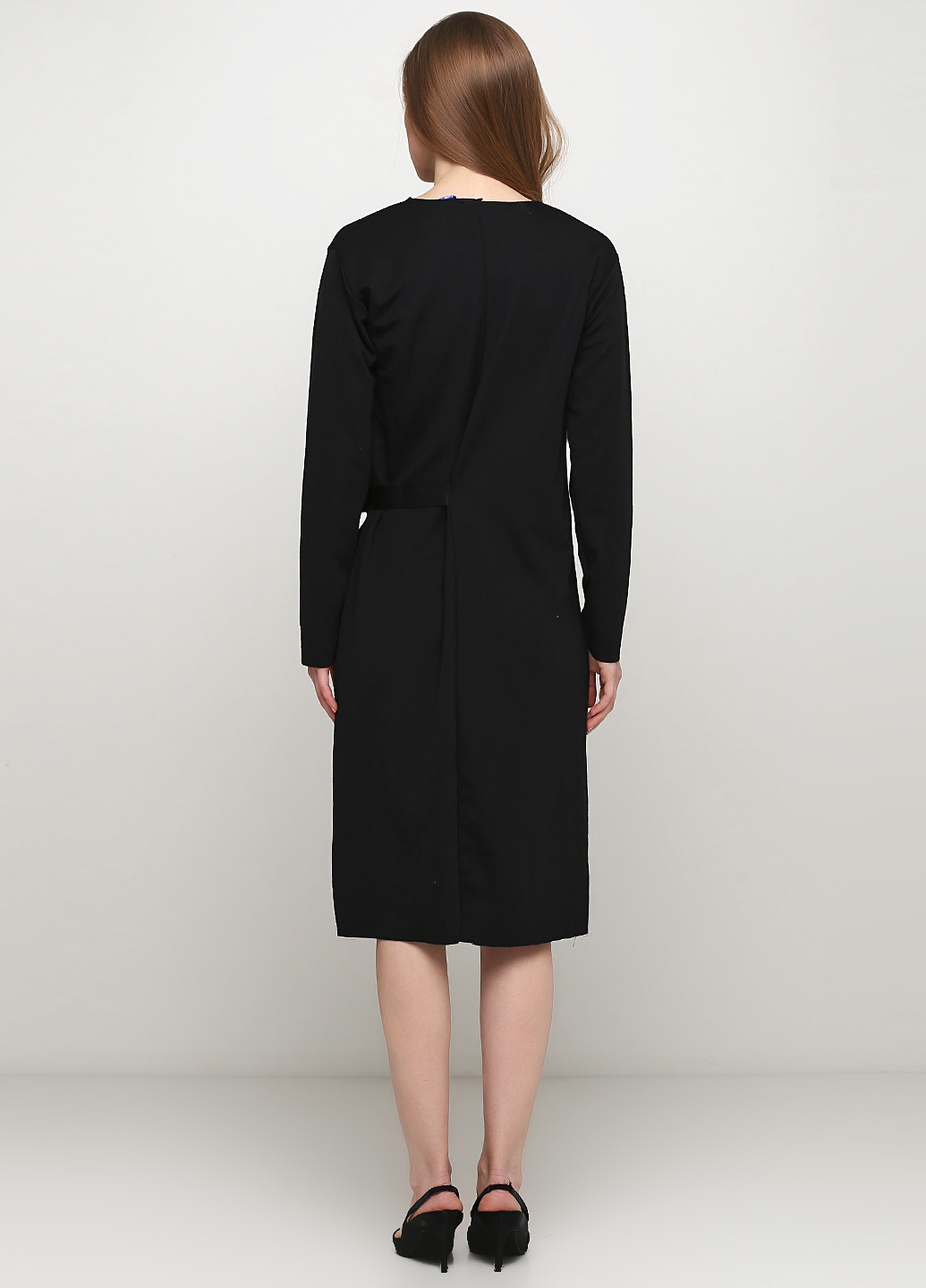 Черное кэжуал платье Zara однотонное