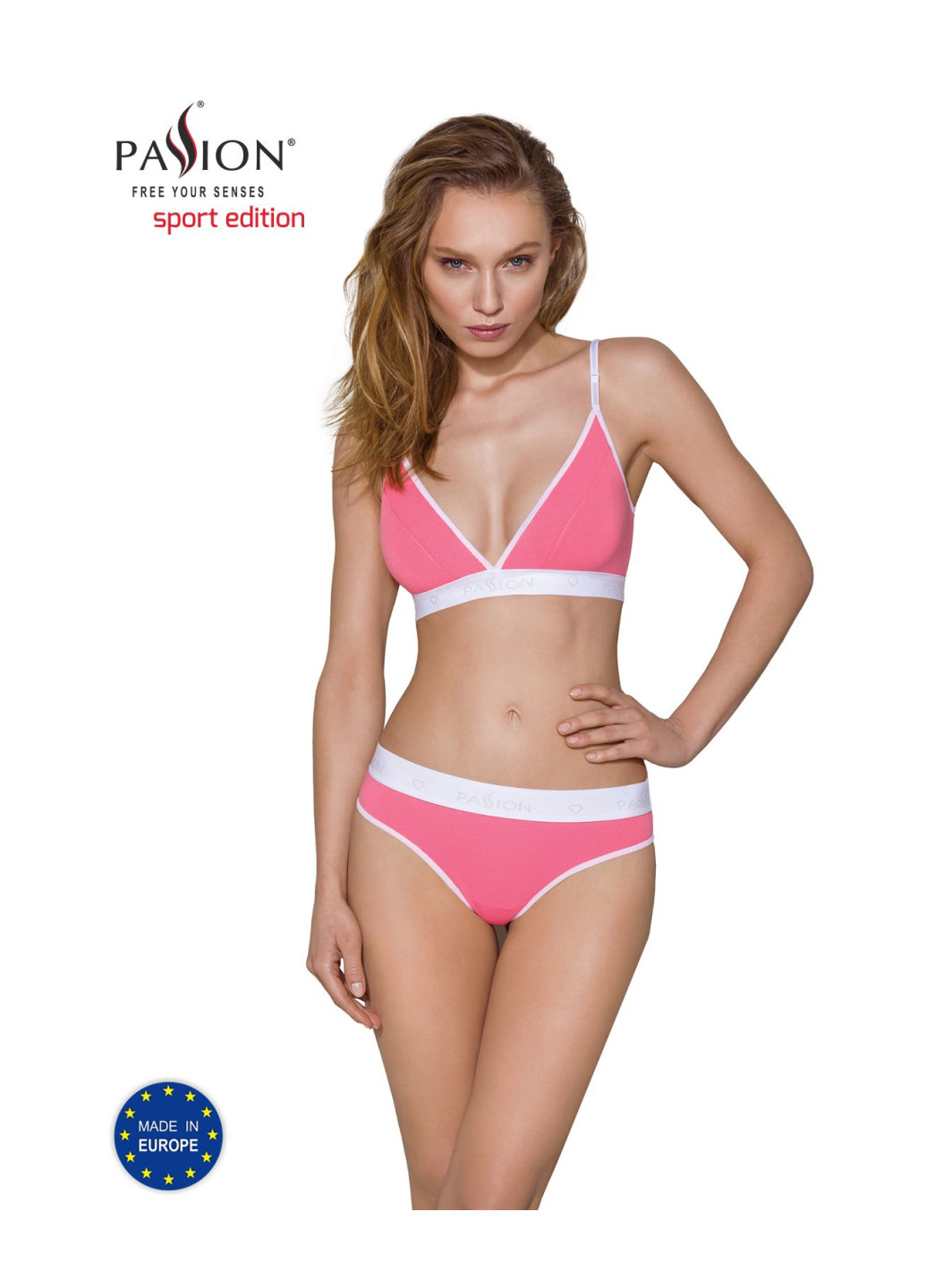 Спортивні трусики-стрінги PS007 PANTIES pink, size M Passion (252176644)