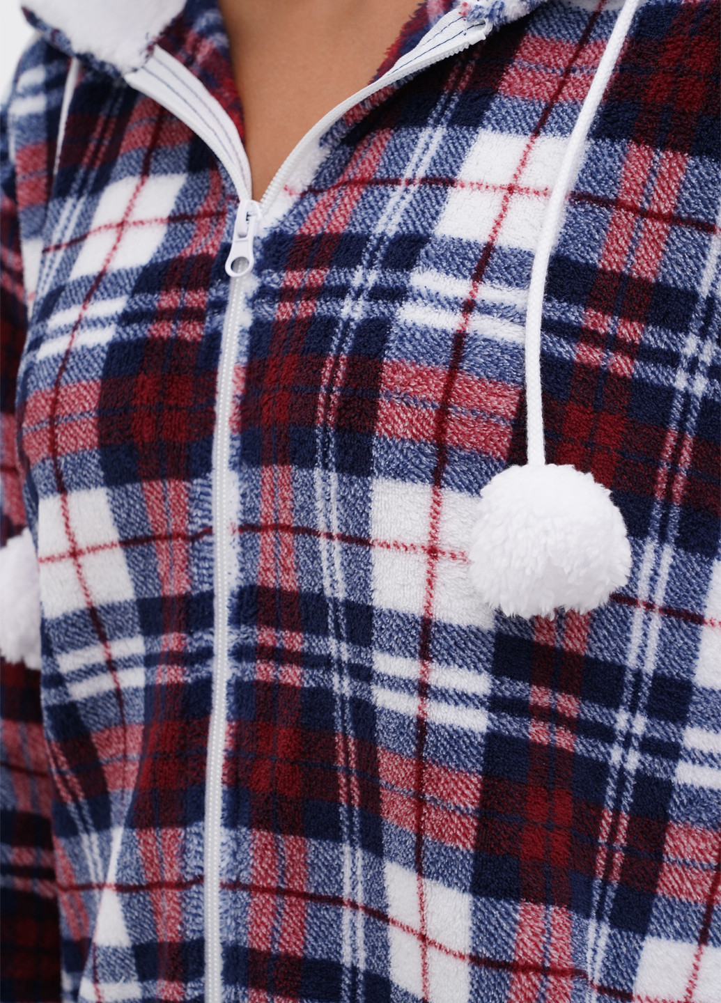 Комбінезон Frankie & Johnny клітинка темно-синій домашній поліестер