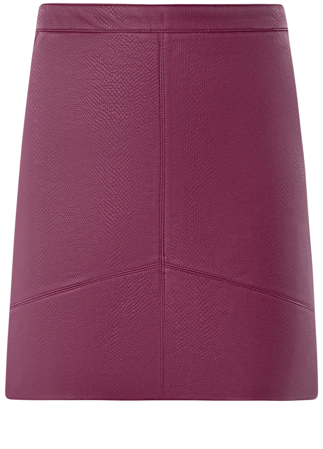 Пурпурная кэжуал однотонная юбка Oodji