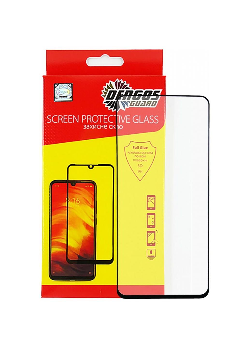 Скло захисне Full Glue OPPO A53, black frame (TGFG-143) DENGOS (249608636)