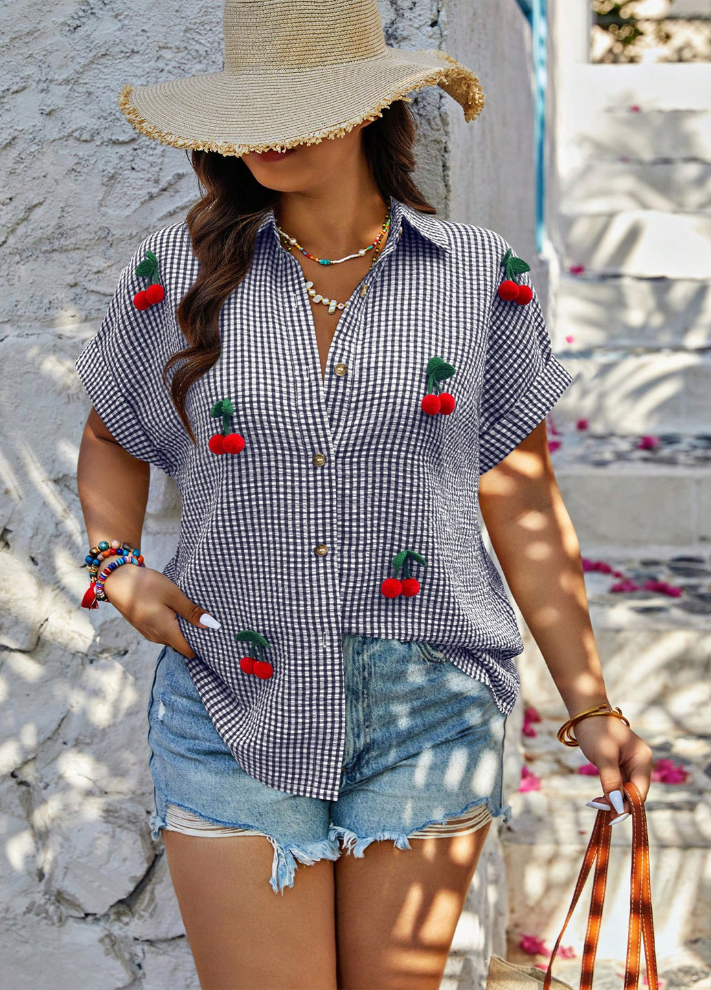 Комбинированная блуза SHEIN