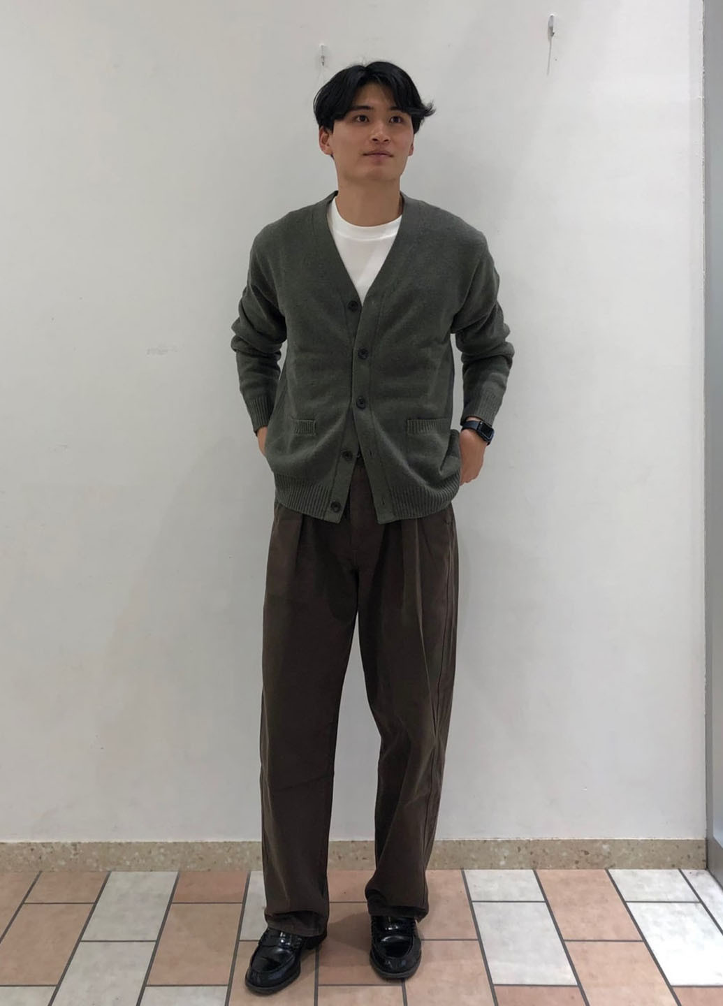 Зеленый демисезонный кардиган Uniqlo