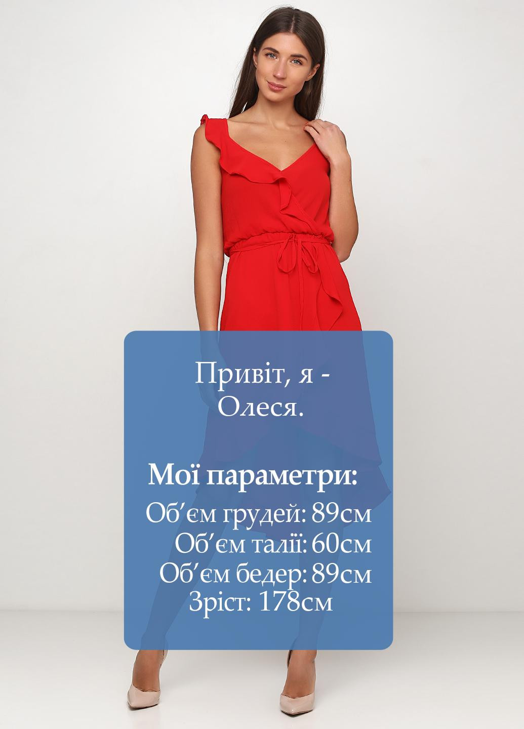 Красное кэжуал платье H&M