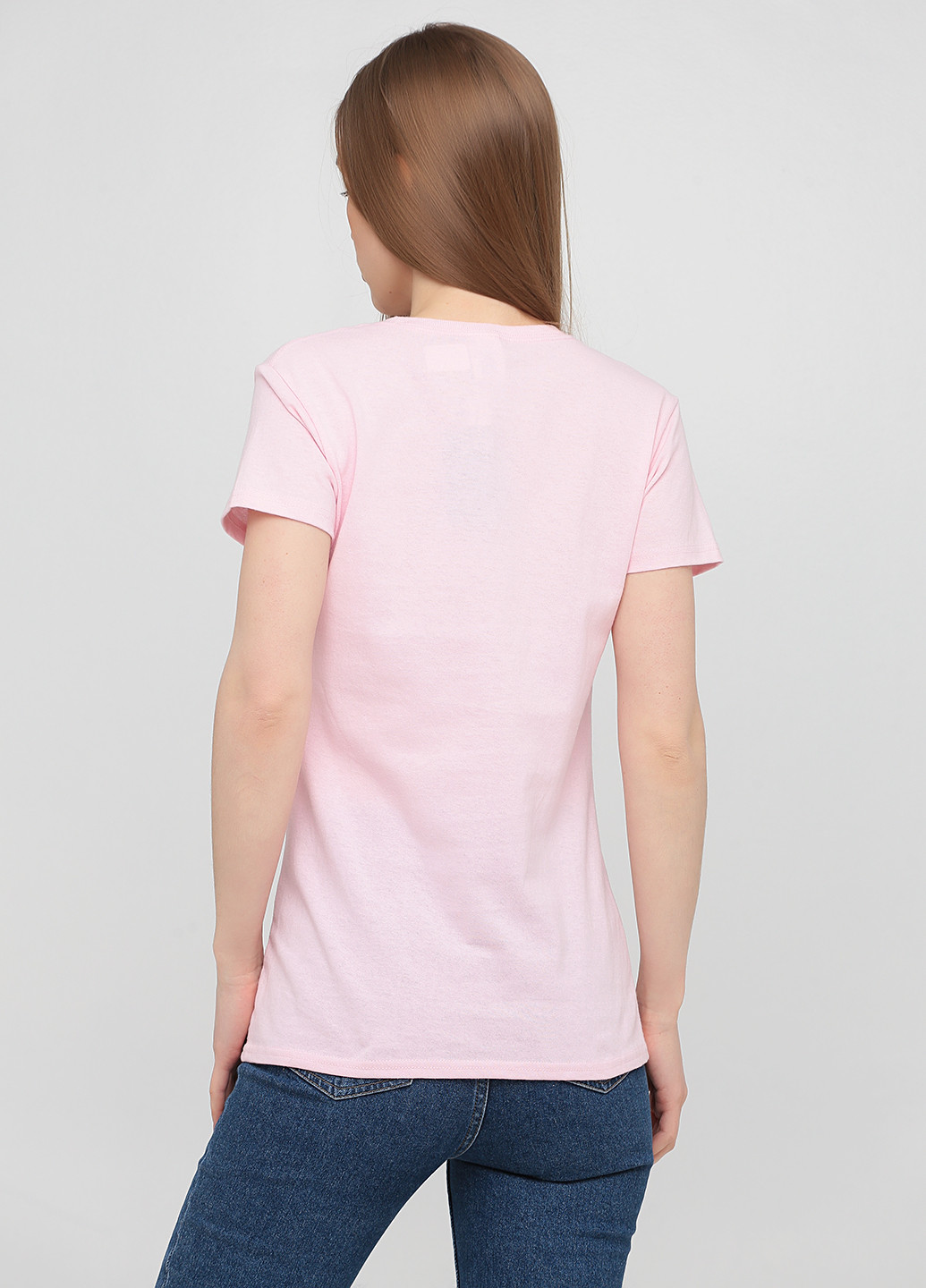 Світло-рожева літня футболка Gildan