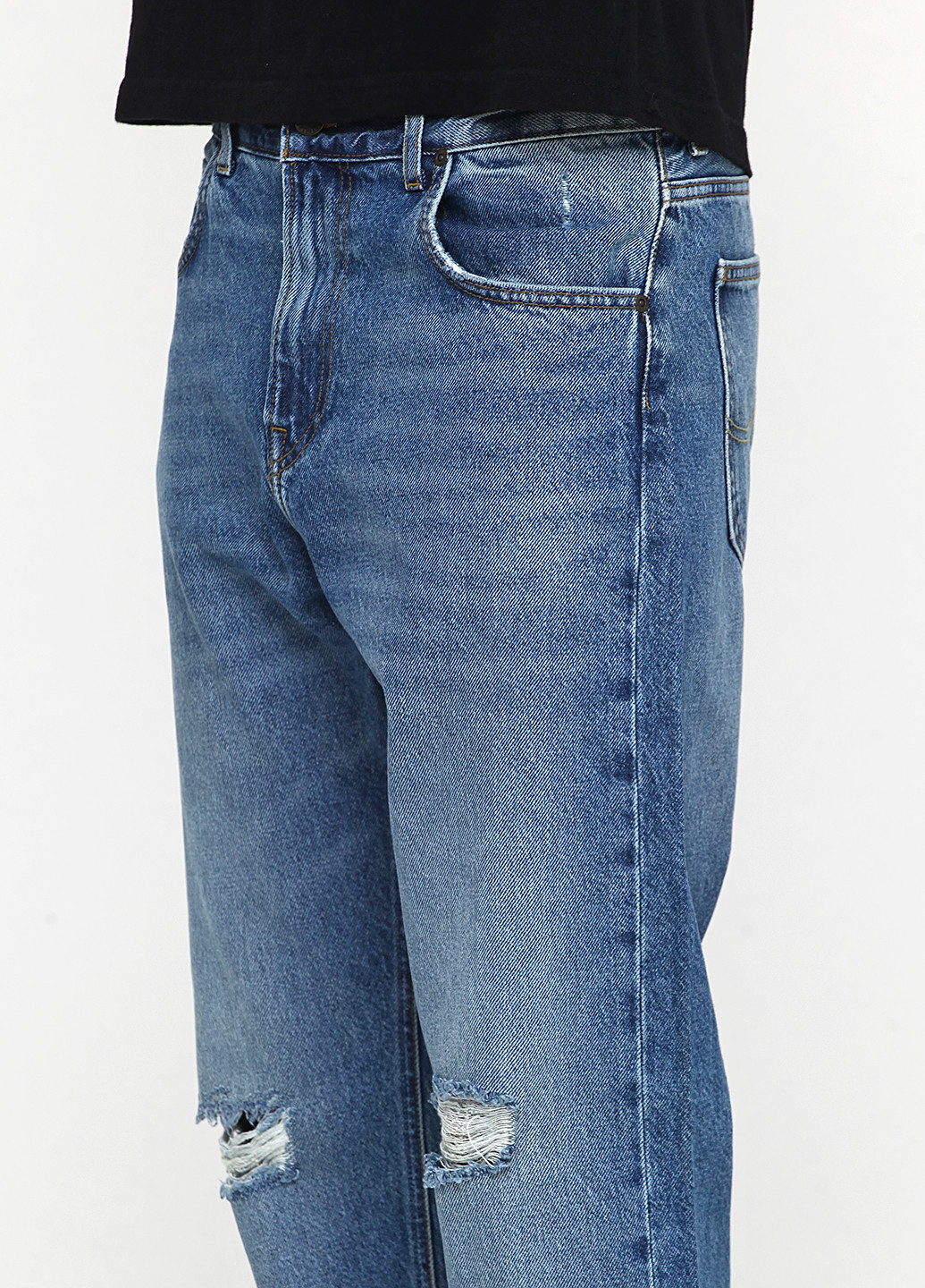 Светло-синие демисезонные прямые джинсы Lee