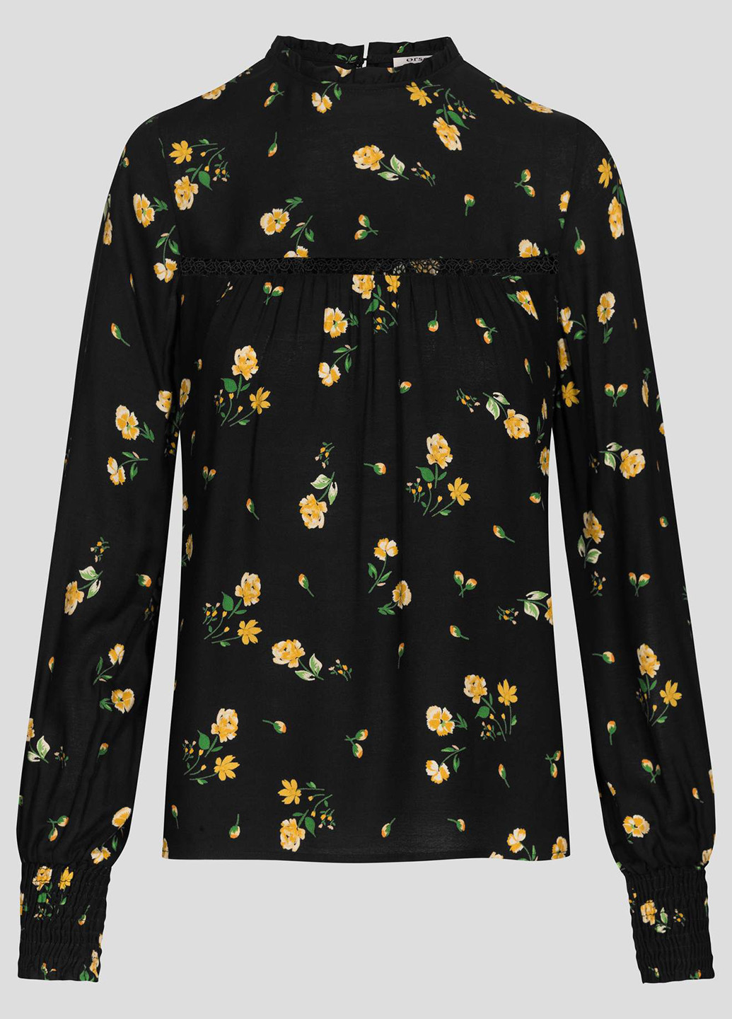 Черная демисезонная блуза с длинным рукавом Orsay