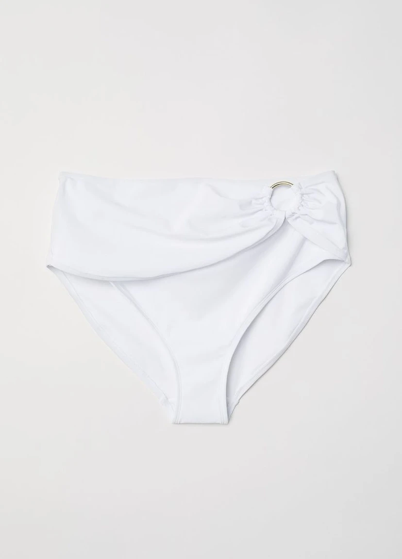 Белые купальные трусики-плавки однотонные H&M