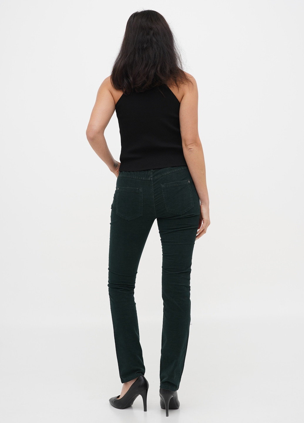Темно-зеленые кэжуал демисезонные зауженные брюки S.Oliver