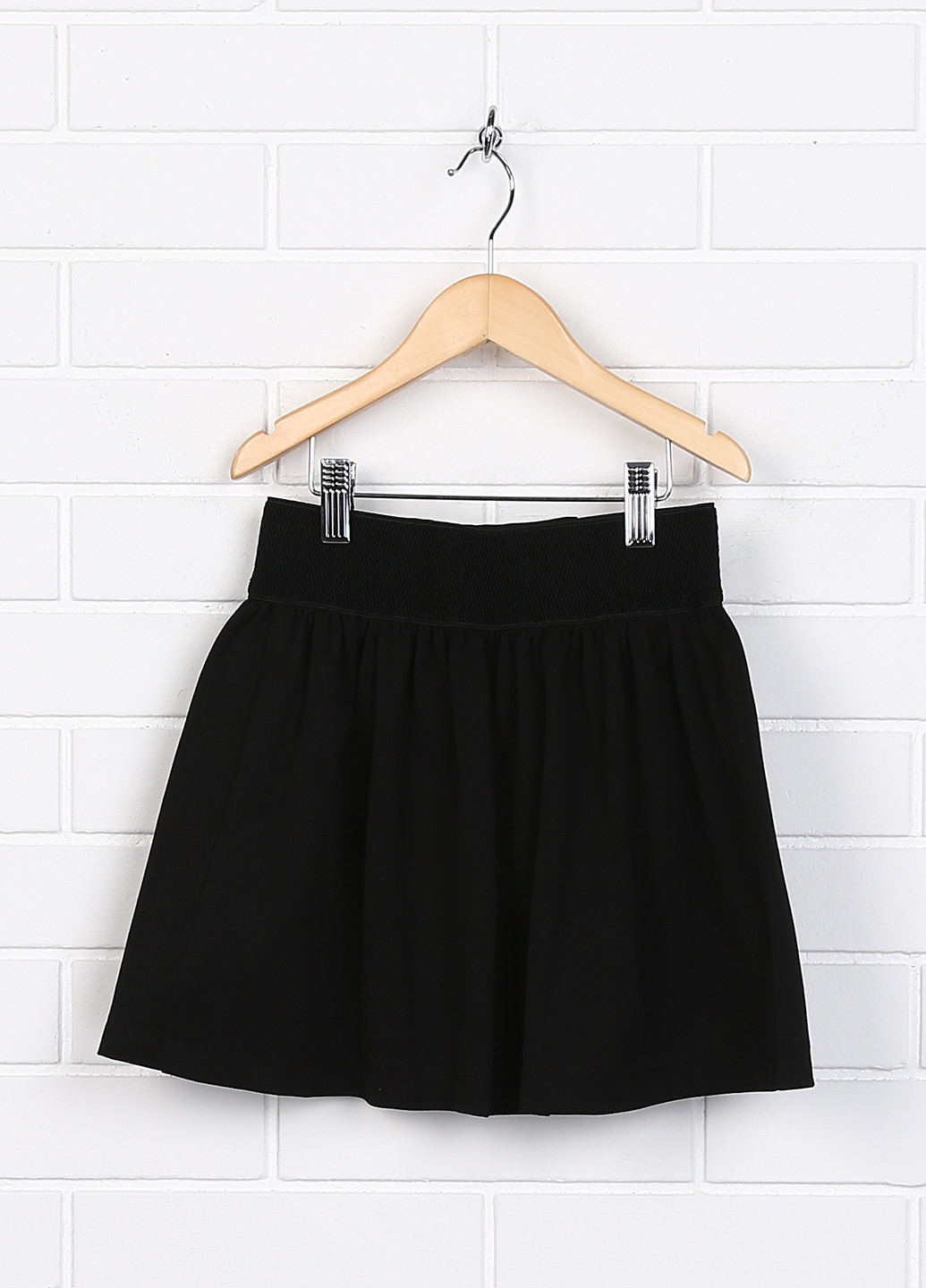 Черная офисная однотонная юбка Sasha а-силуэта (трапеция)