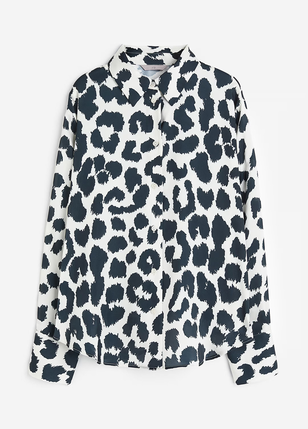 Черно-белая кэжуал рубашка леопардовый H&M