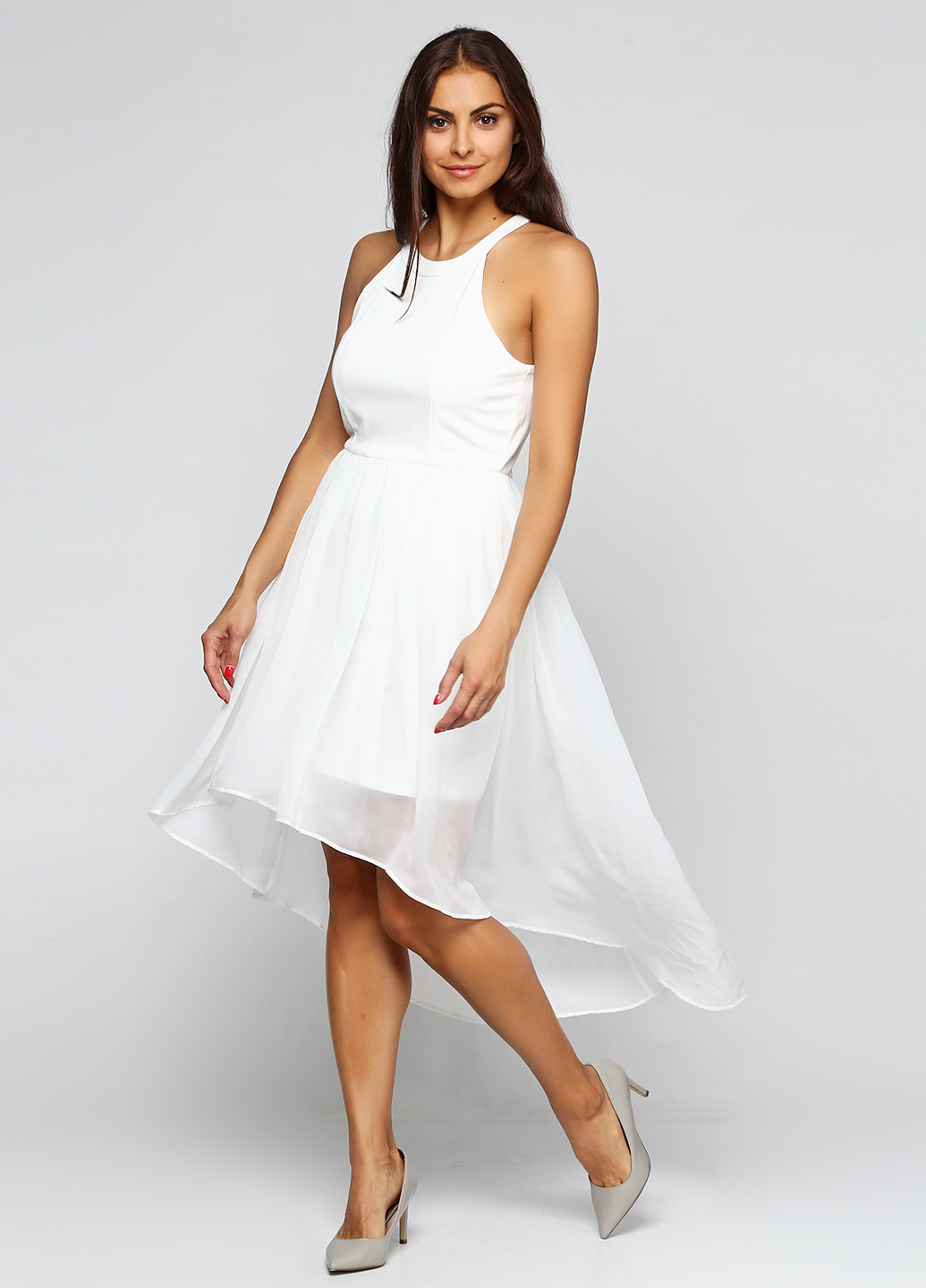 Белое коктейльное платье Silvian Heach