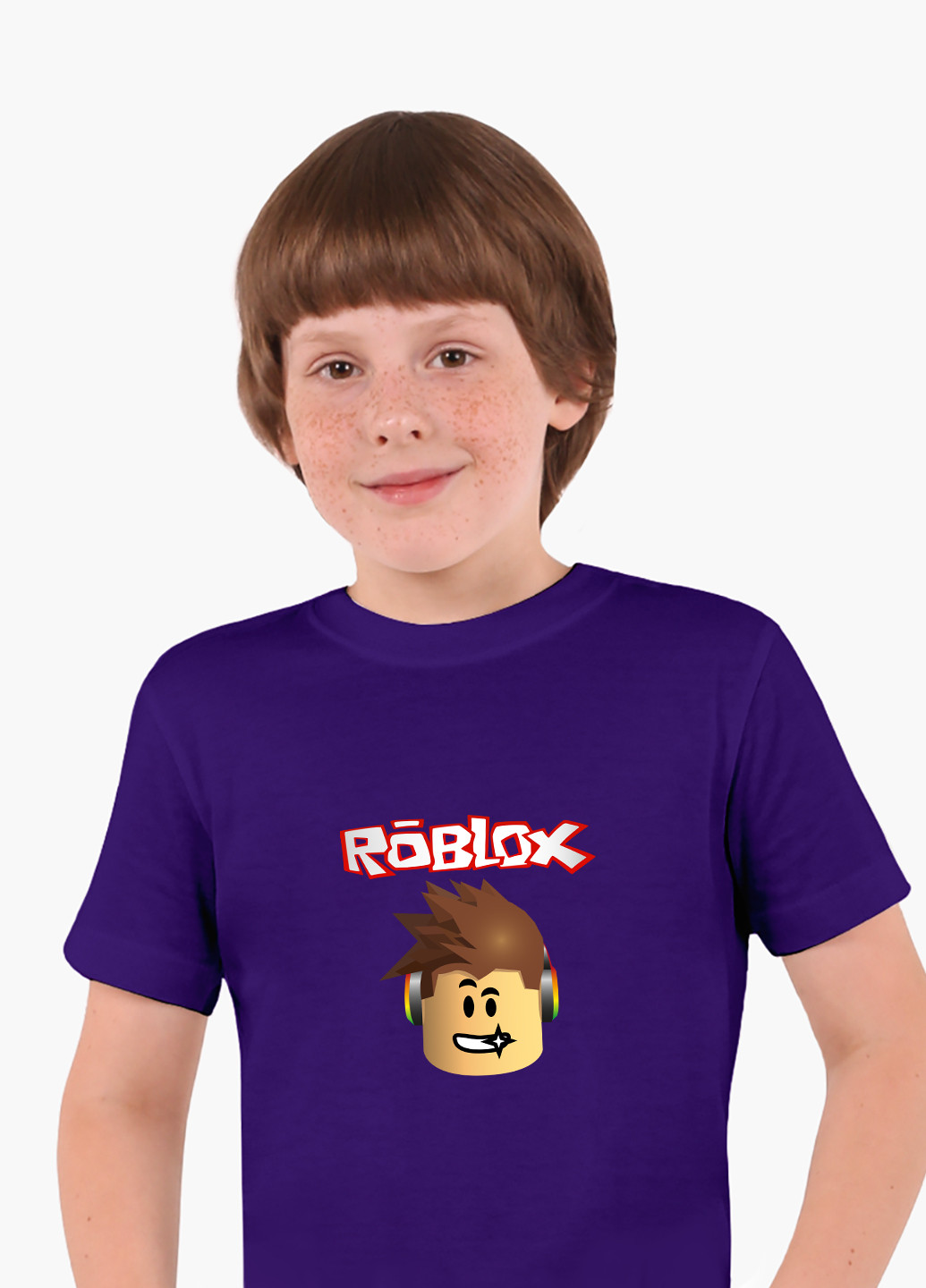 Фиолетовая демисезонная футболка детская роблокс (roblox)(9224-1713) MobiPrint