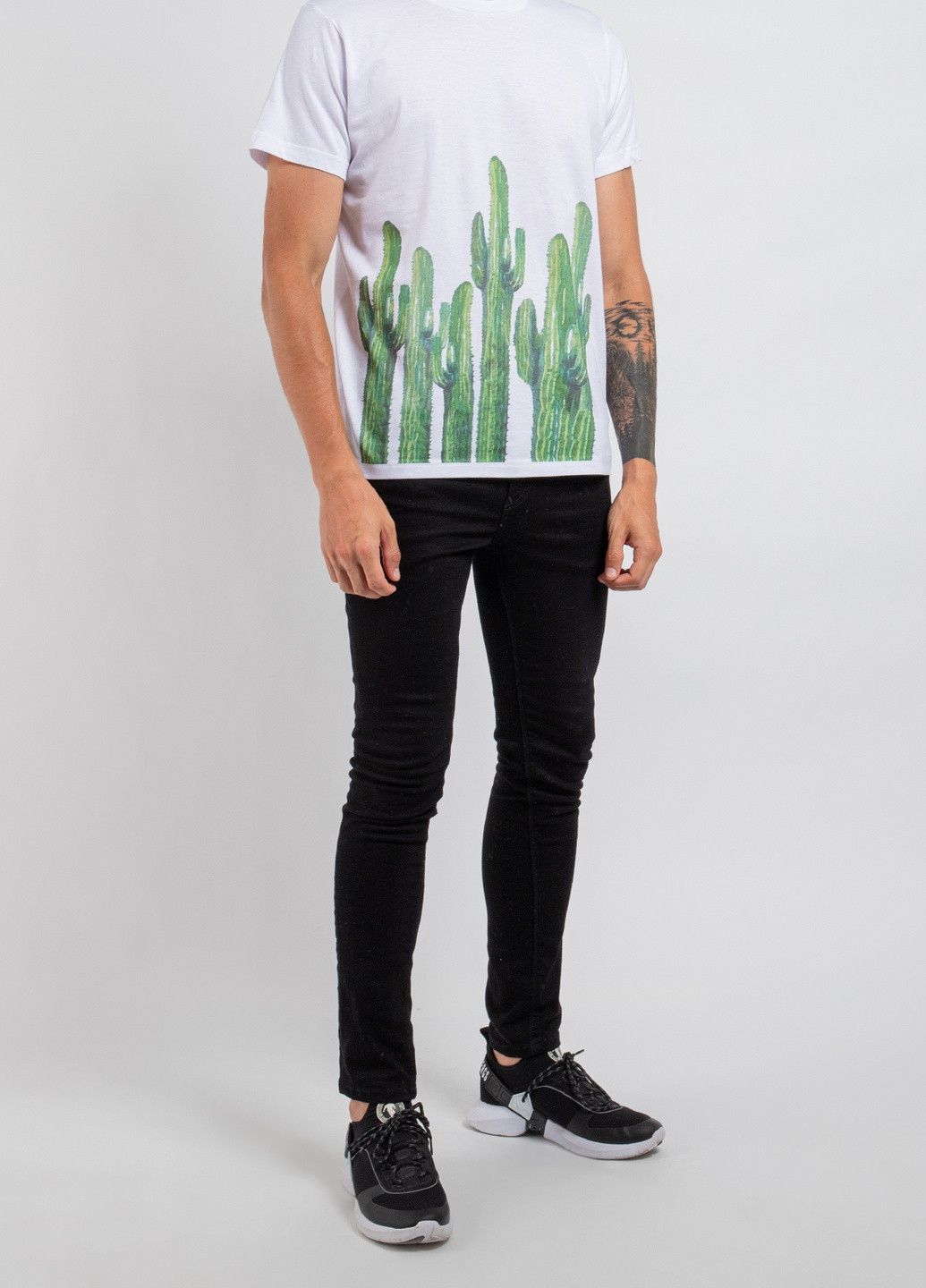 Белая белая футболка с принтом cactus Ko Samui