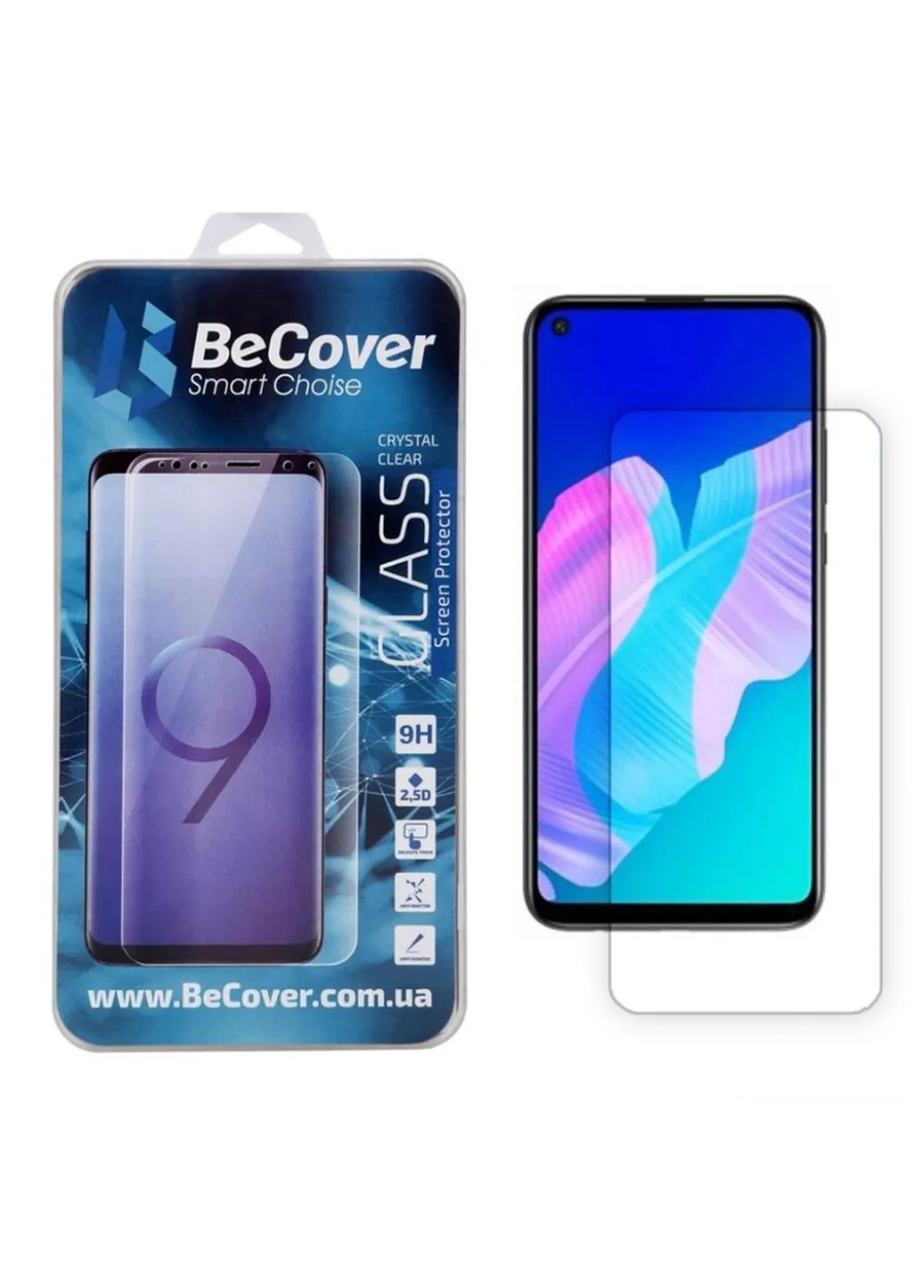 Стекло защитное P40 Lite E Crystal Clear Glass (704846) BeCover (249597075)