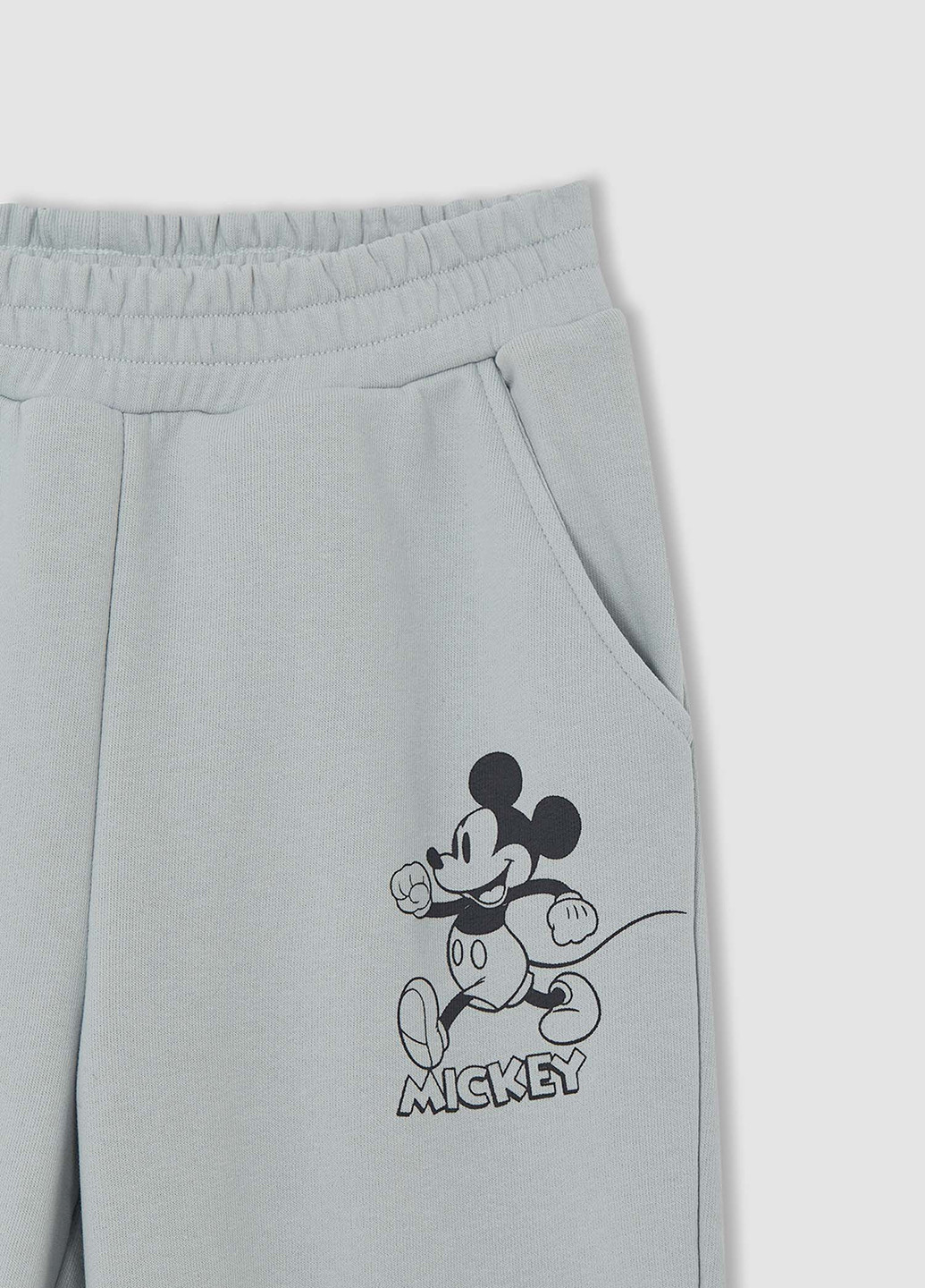 Штани Mickey & Minnie (Standard Characters) DeFacto Брюки джогери, завужені світло-сірі спортивні трикотаж, бавовна