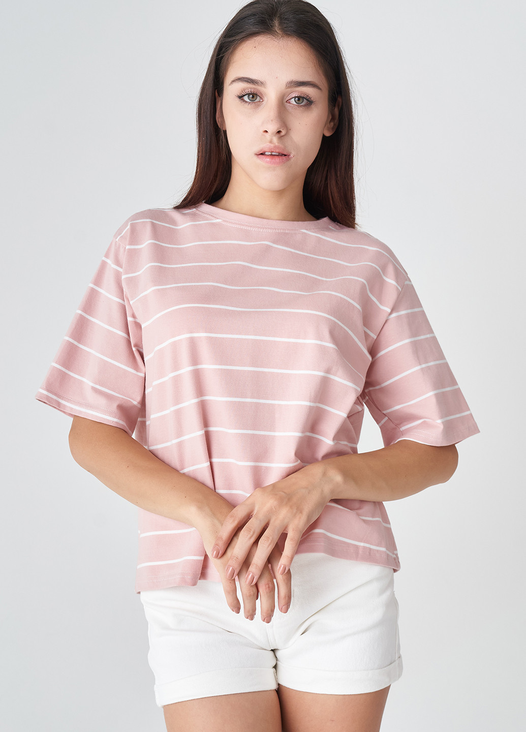 Розовая летняя футболка Remix