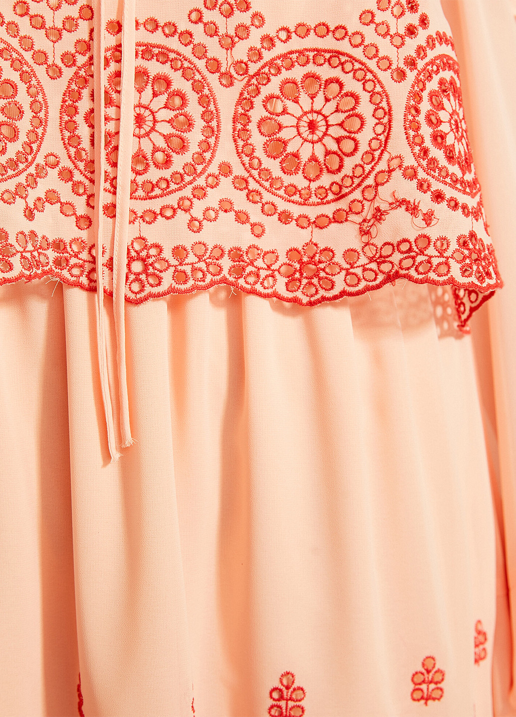Светло-розовое кэжуал платье а-силуэт KOTON с орнаментом
