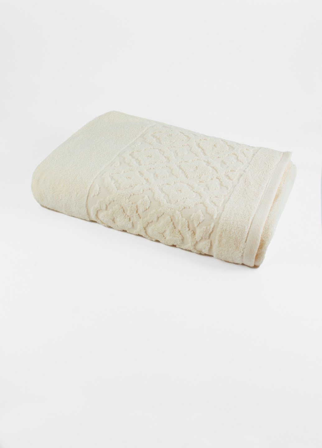 Полотенце махровое Lima, жаккардовое, с бордюром, кремовое, размер 70x140 cm Bulgaria-Tex бежевый