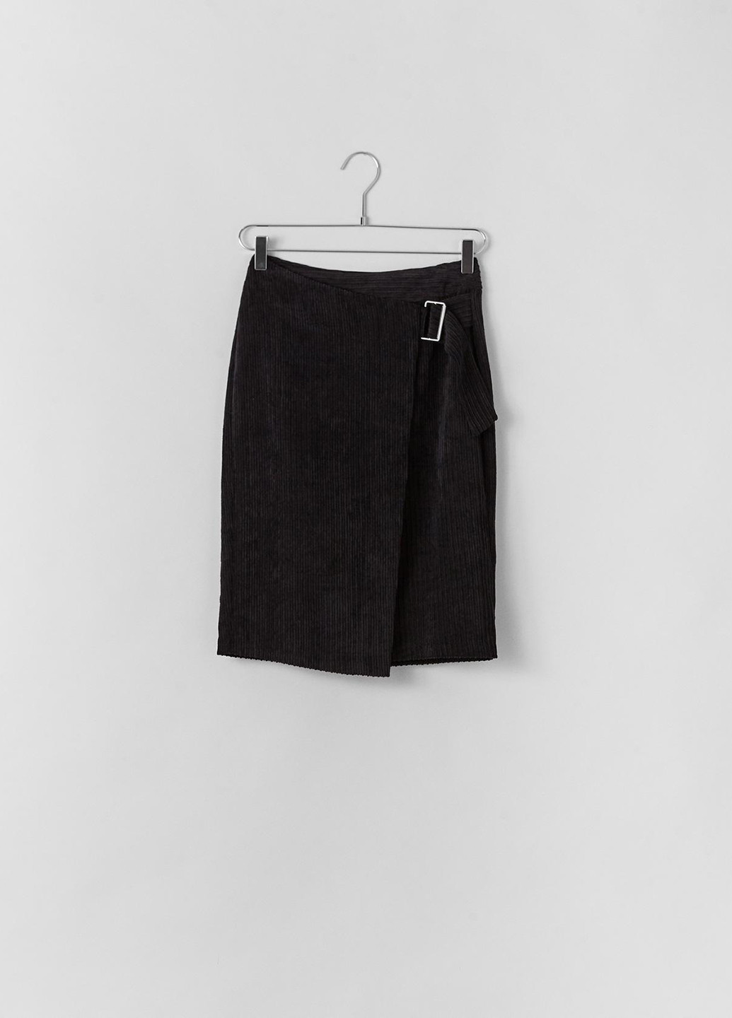 Черная кэжуал однотонная юбка Bershka на запах