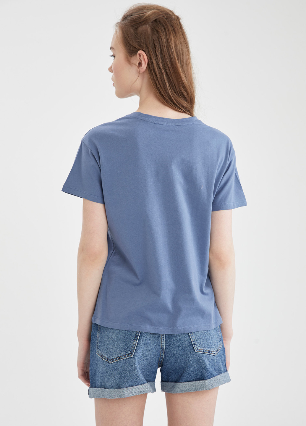 Синяя летняя футболка(2шт) DeFacto