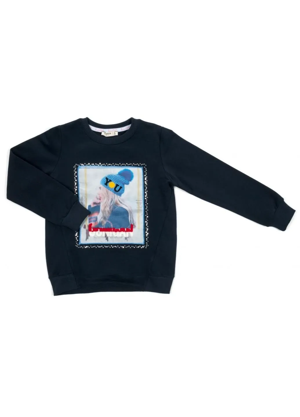 Кофта с девочкой (14449-134G-blue) Breeze (251313920)