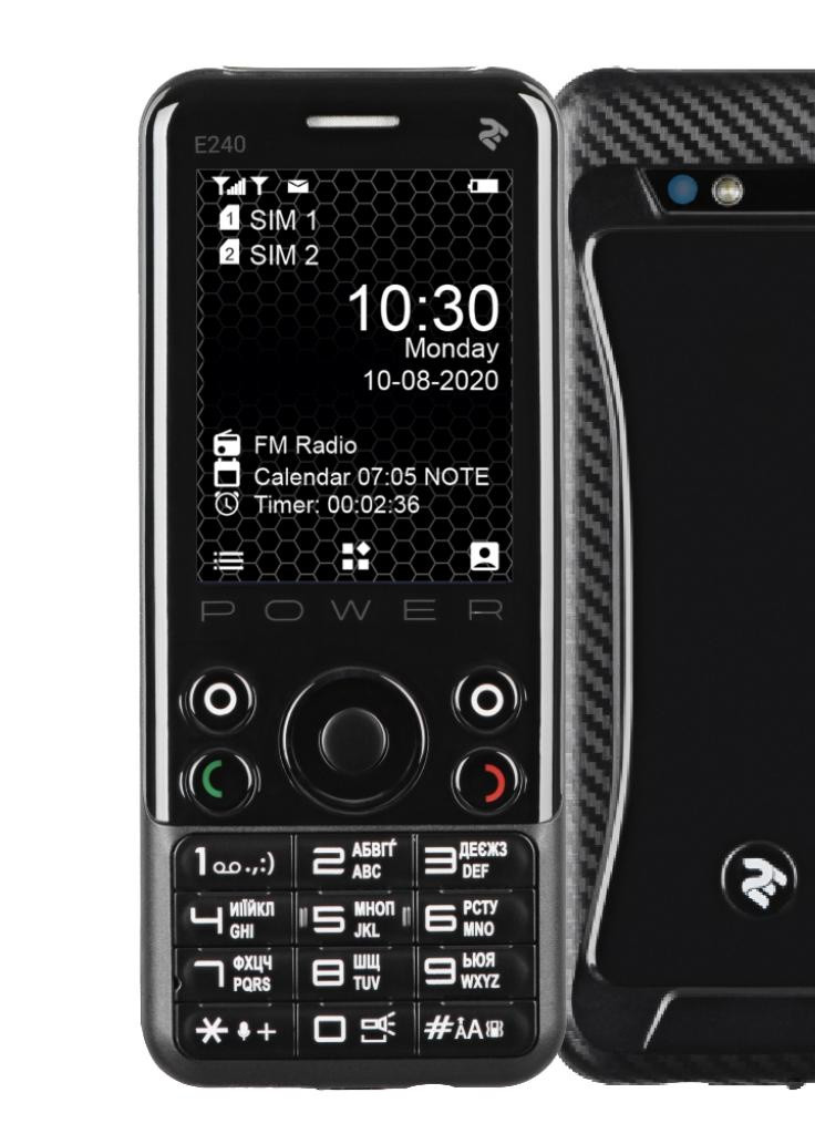 Мобільний телефон E240 POWER Black (680576170088) 2E (203977992)